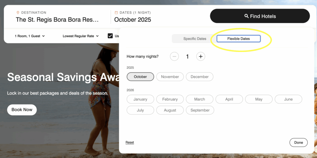 Marriott Bonvoy Award Search homepage
