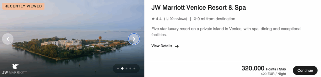 JW Marriott Venice with Marriott Bonvoy Points