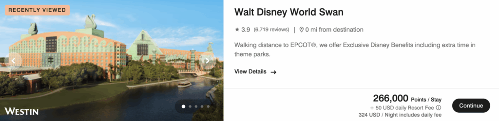 Marriott Bonvoy points to stay at Disney World