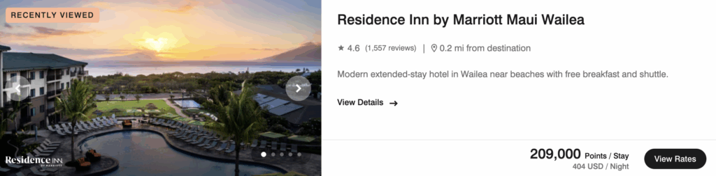 Using Marriott Bonvoy points to stay on Maui