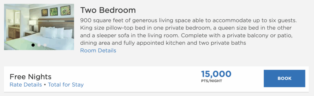 Points Needed for Club Wyndham Desert Rose Las Vegas