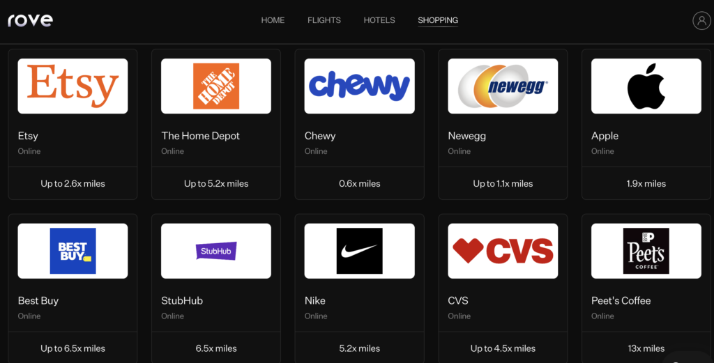 Rove shopping portal