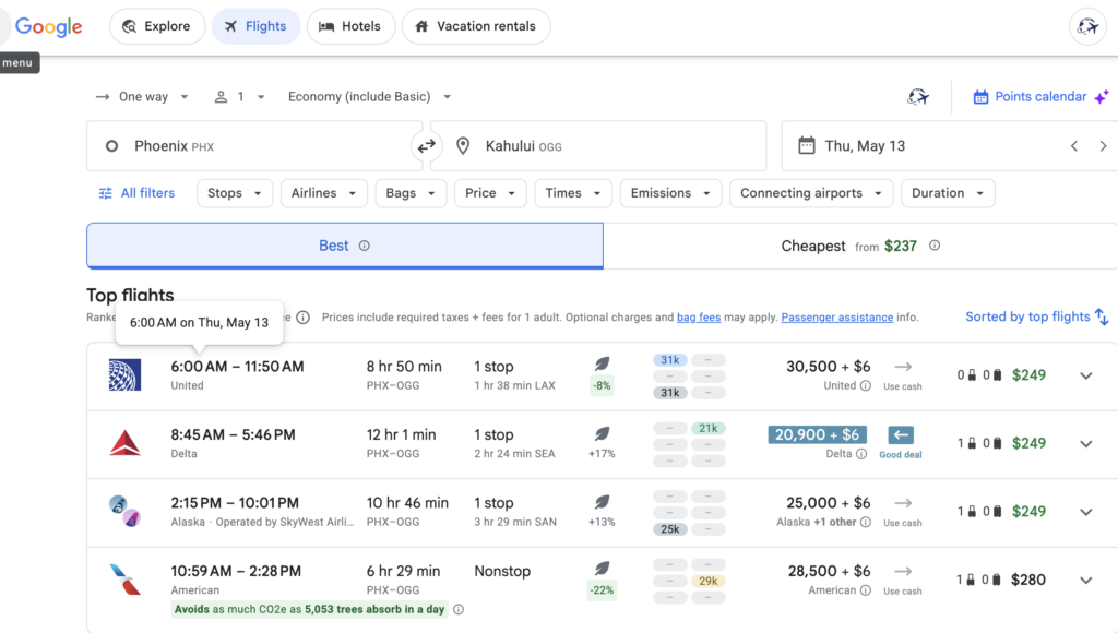 Points Path Chrome browser extension