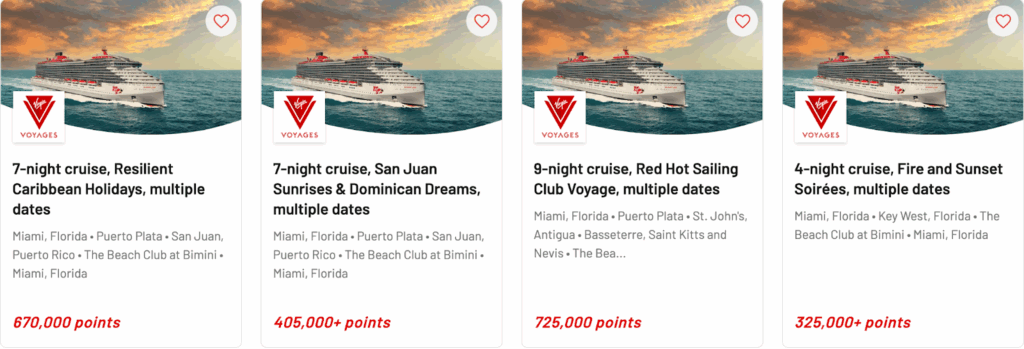 booking cruises on points